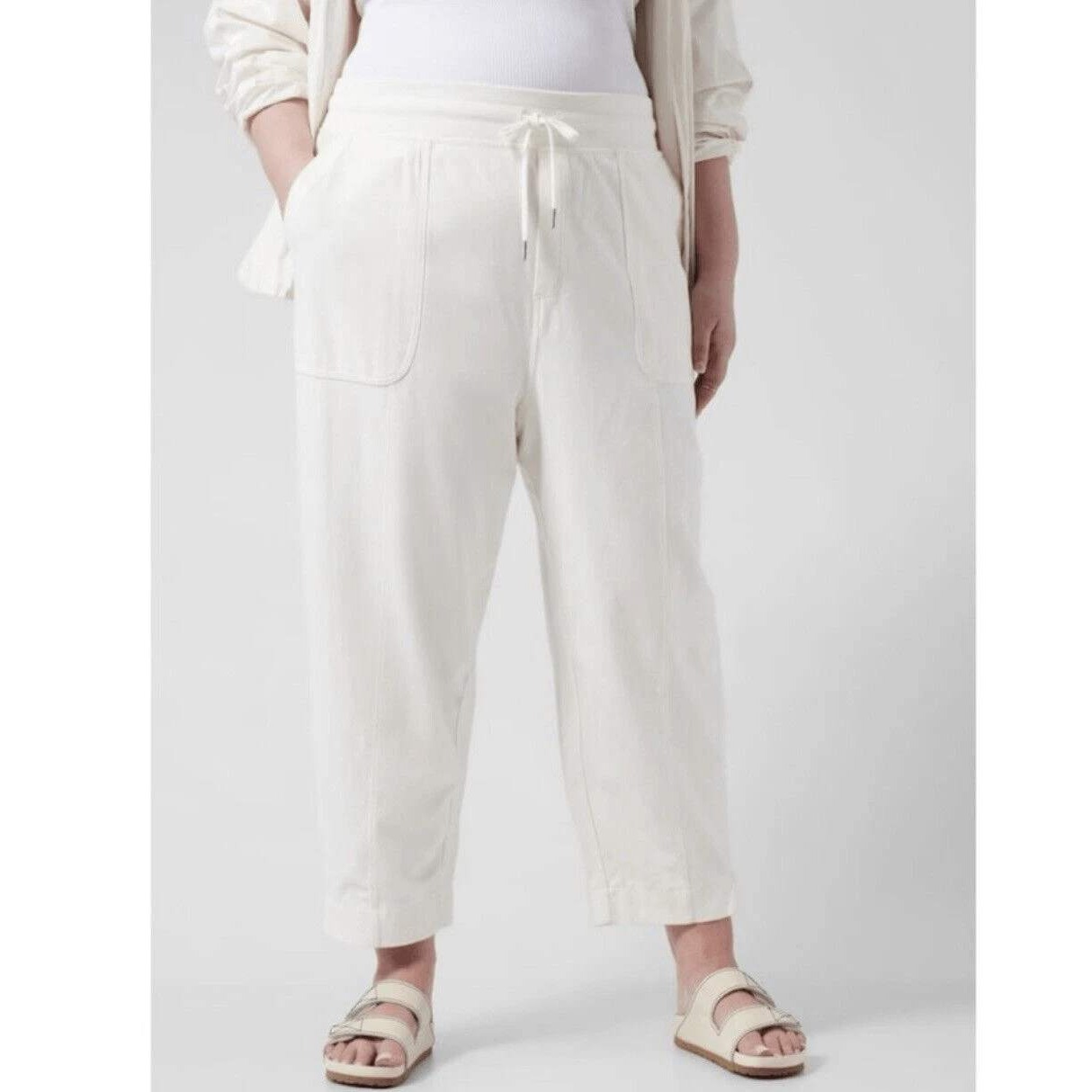 Athleta Farallon Weekender Pant Magnolia White Large Petite